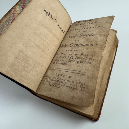 The Order For The Administration Of The Lords Supper John Baskett, London, 1718