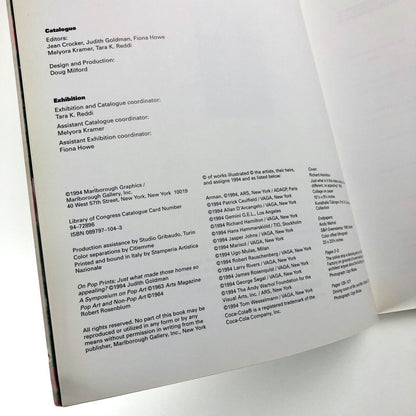 The Pop Image. Prints and multiples by Judith Goldman | Marlborough Graphics, 1994