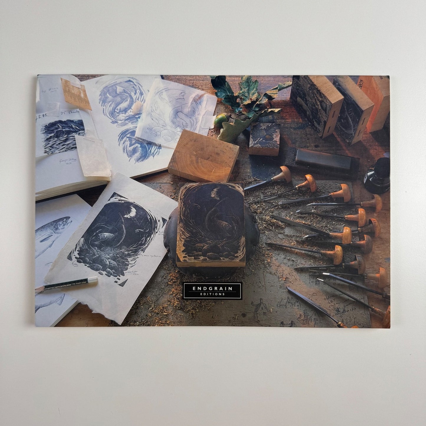 Folder promoting Andrew Davidson wood-engravings for Endgrain Editions 1997