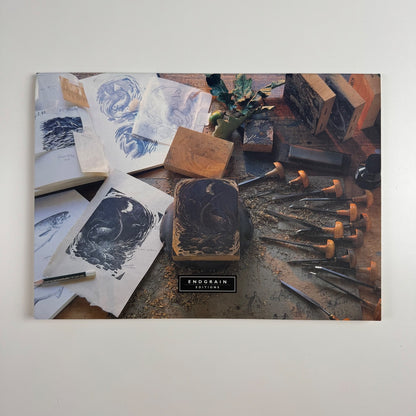Folder promoting Andrew Davidson wood-engravings for Endgrain Editions 1997