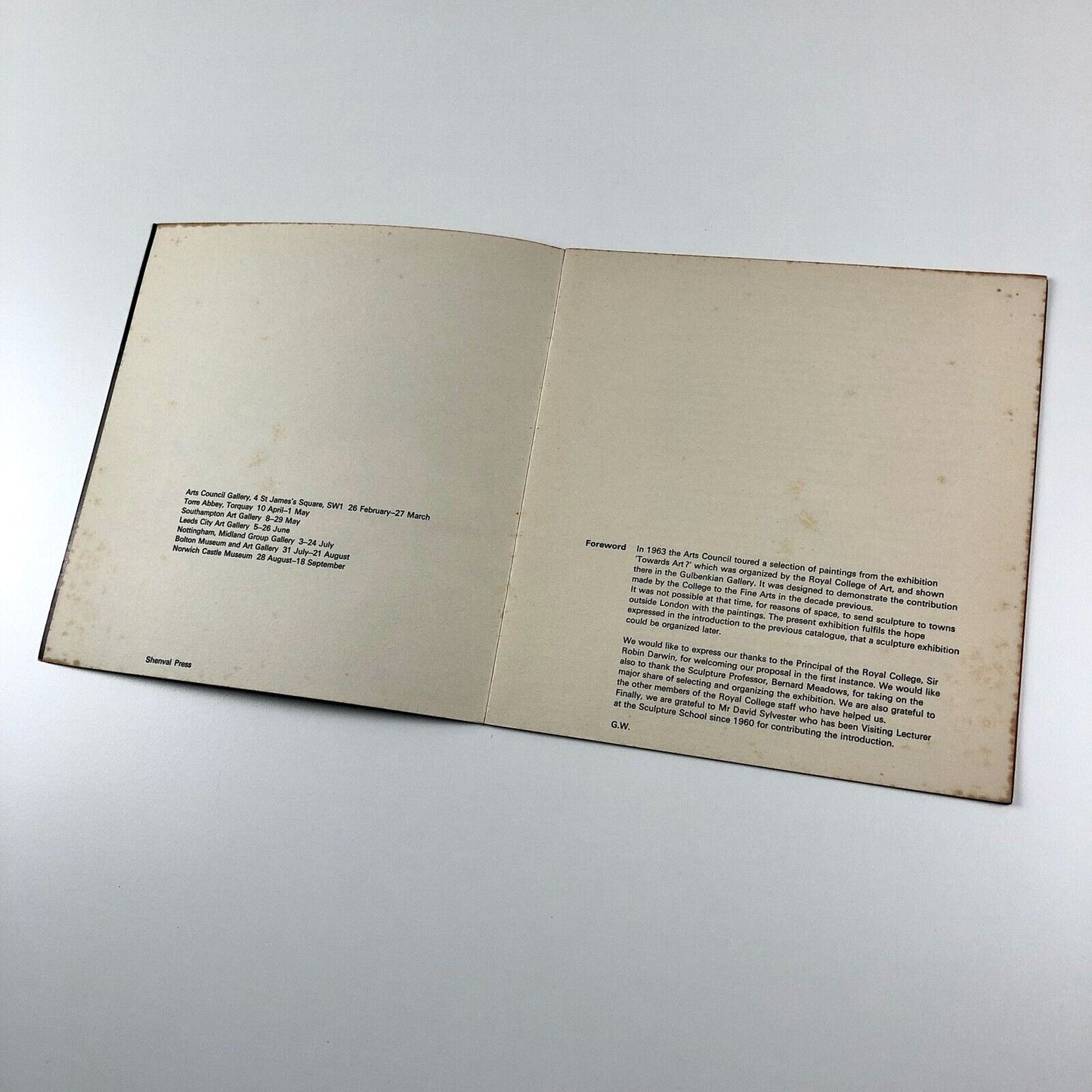 Towards Art II – Sculptors from the Royal College of Art | Exhibition catalogue, 1965