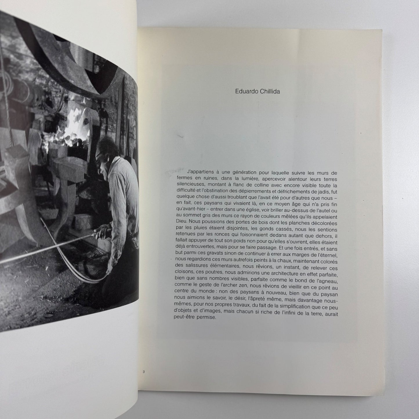 Chillida Galerie Lelong 1990s catalogue preface Yves Bonnefoy