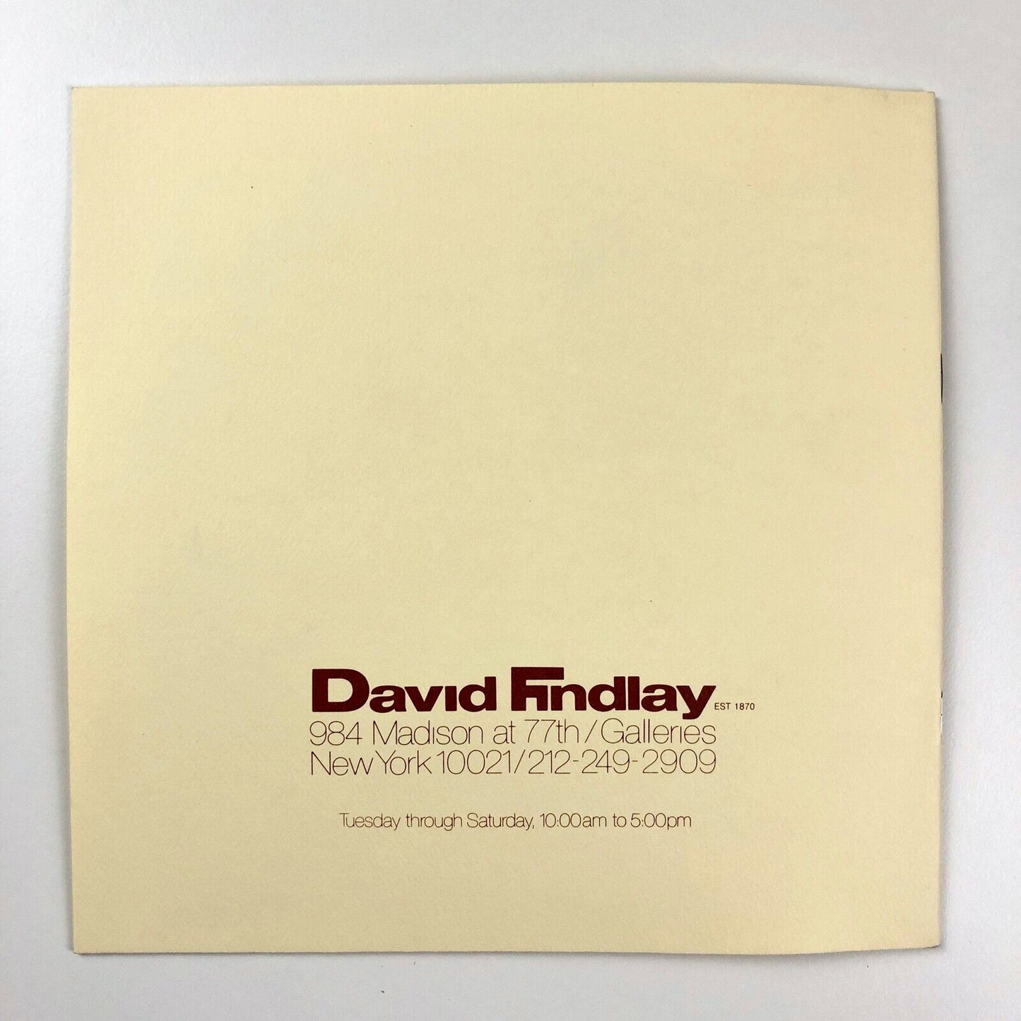 Vincent Haddelsey | David Findlay, New York exhibition catalogue 1984
