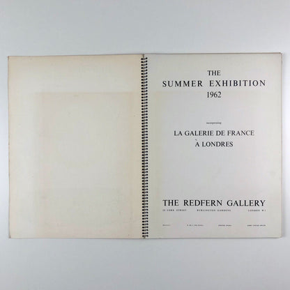 The Redfern Gallery. The Summer Exhibition, 1962 | La Galerie de France à Londres