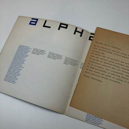 Quadrat Prints | An overview of the 'Alphabet' typeface designed by Timothy Epps, ed. Pieter Brattinga 1970
