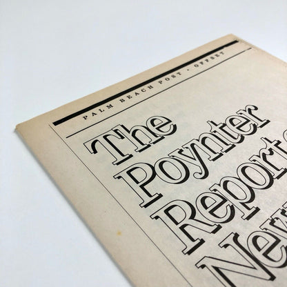 The Poynter Report on Newspaper Type Legibility | The Pointer Institute for Media Studies | Palm Beach Post | Roger Black