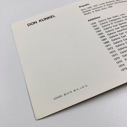 Folding card for Don Kunkel | Annely Juda Fine Art, 1974