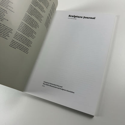 Sculpture Journal | Vol 28.2, 2019 | Liverpool University Press and The Public Monuments and Sculpture Association | Special issue: Sculpture, toys and play in the twentieth century