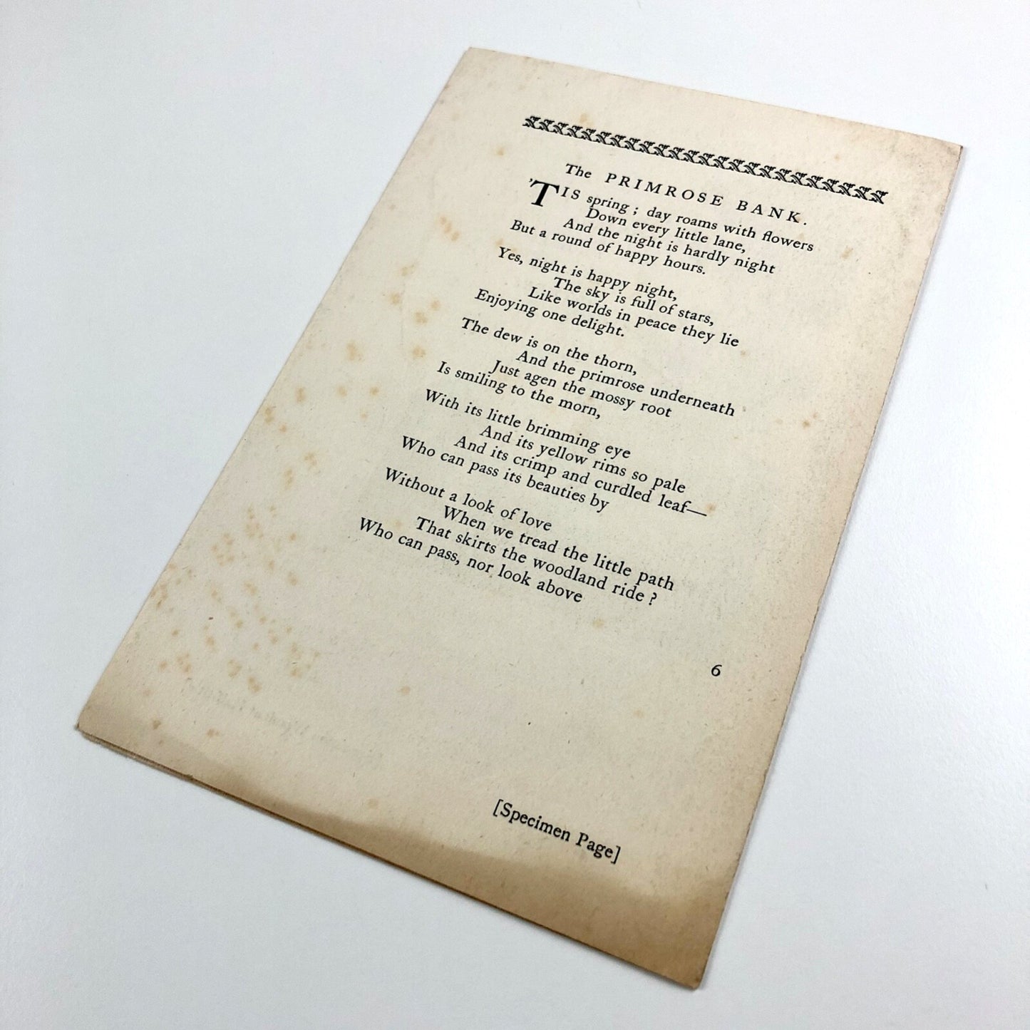 Prospectus for Madrigals & Chronicles by John Clare | The Beaumont Press c.1924