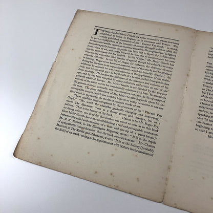Prospectus for Degas by Julius Meier-Graefe | J. Holroyd Reece | Ernest Benn 1923