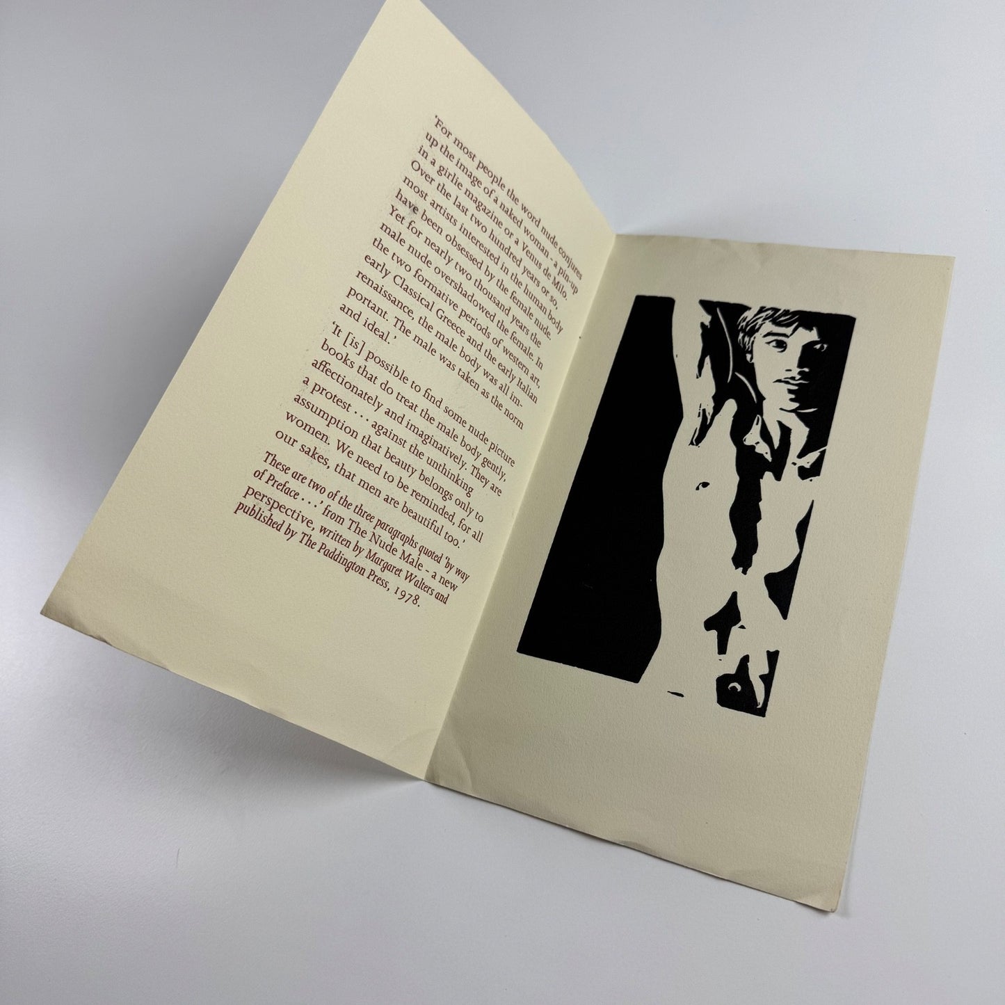 Prospectus for Twenty-four nudes. Linocuts by J. Martin Pitts | The Old Stile Press, 1985