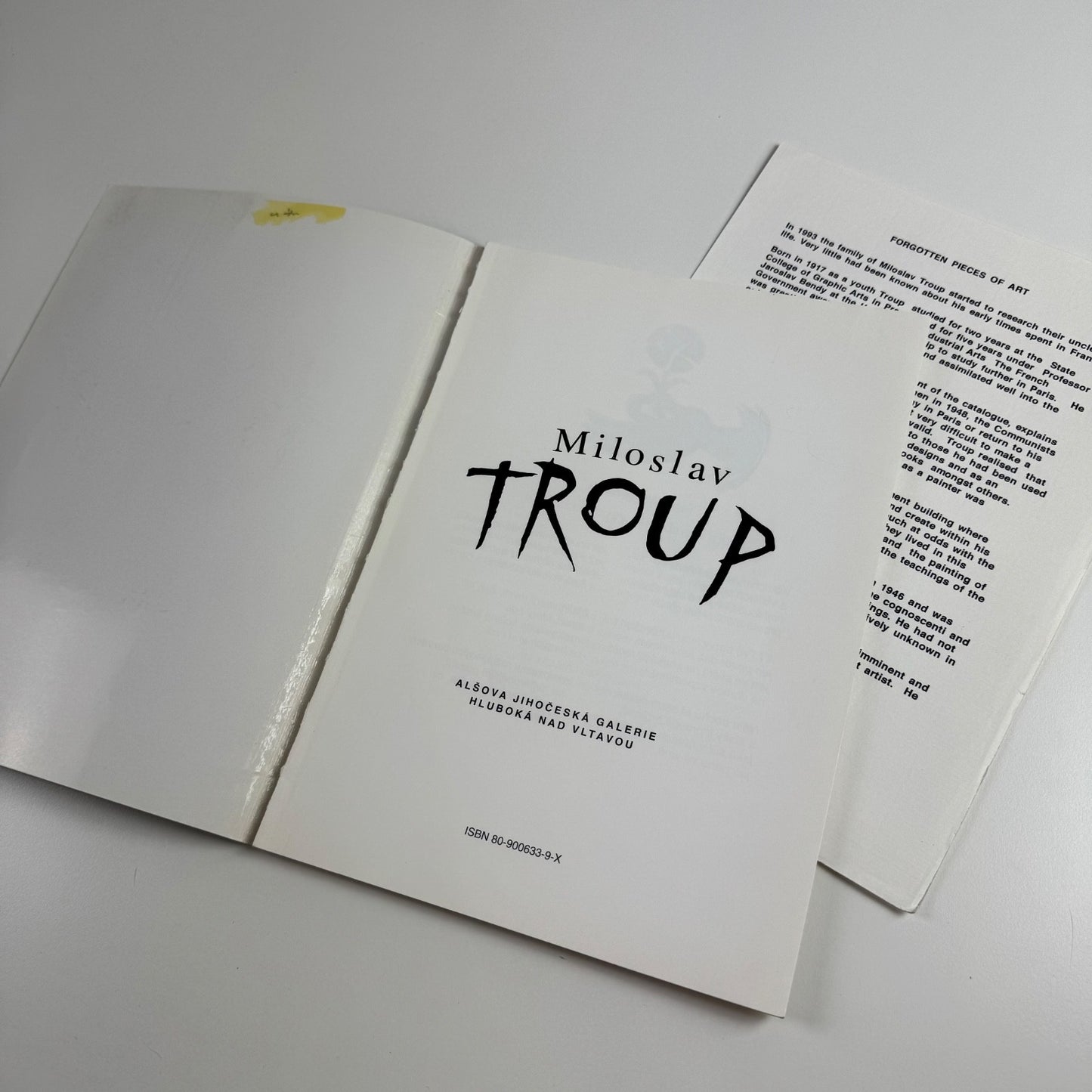 Miloslav Troup | Alšova Jihočeská Galerie, 1994