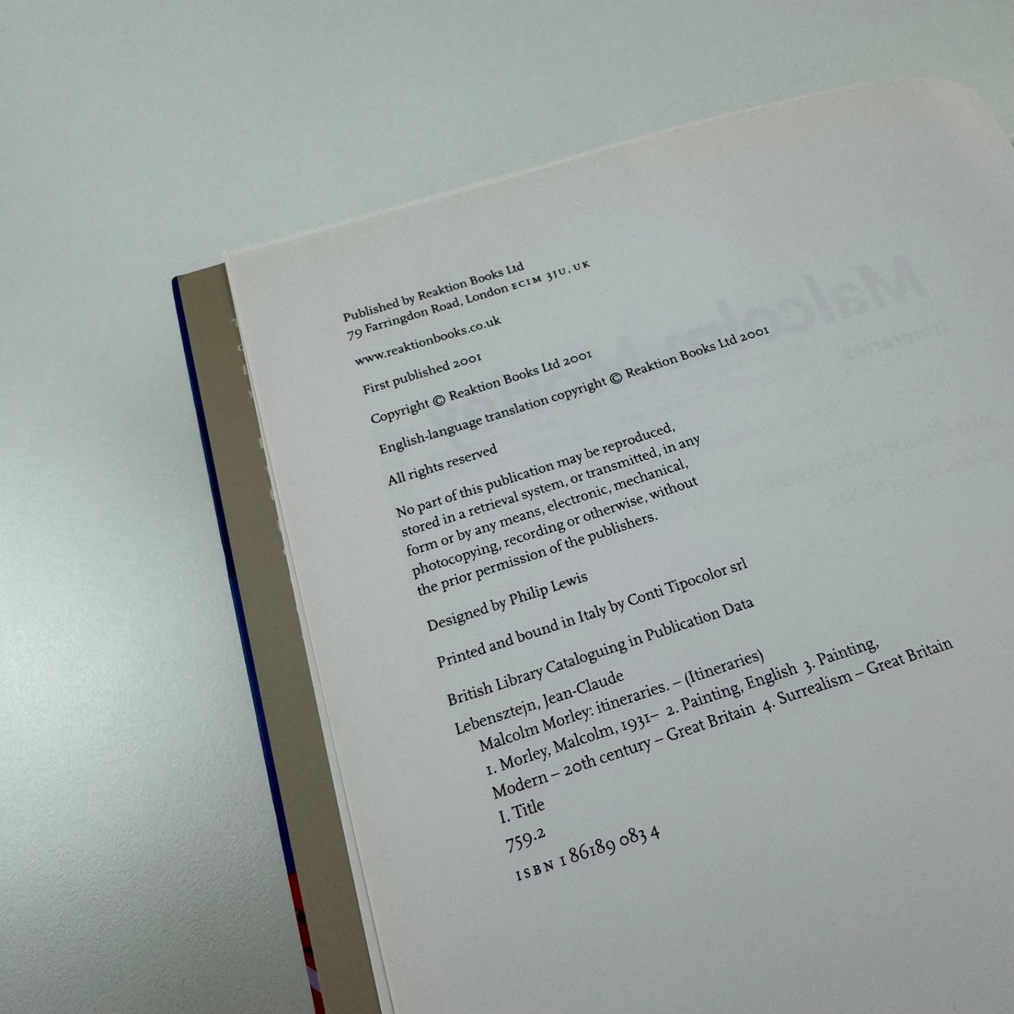Malcolm Morley. Itineraries by Jean-Claude Lebensztejn | Reaktion, 2001
