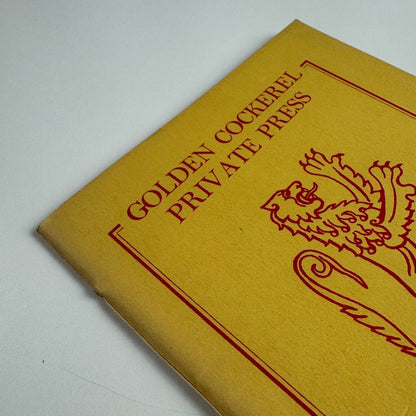 Golden Cockerel Private Press British Hand-made books Autumn 1954