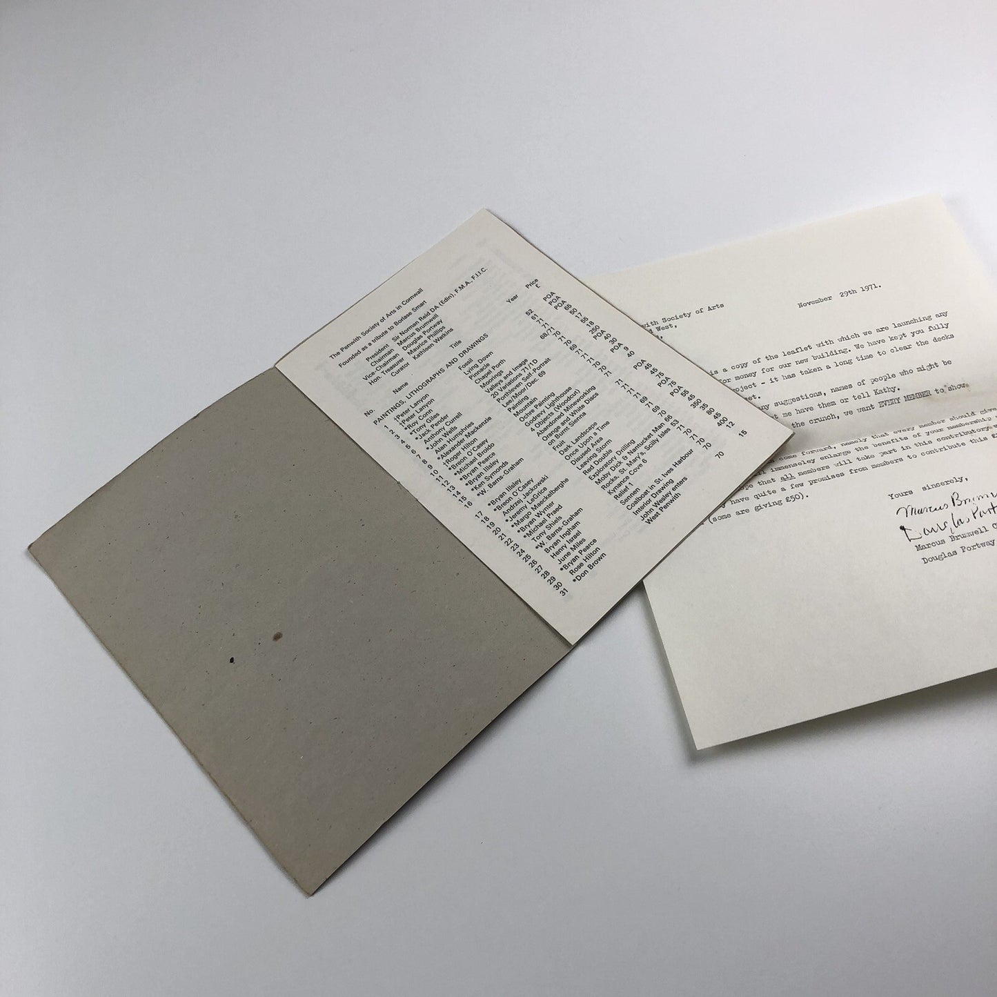 Catalogue – Penwith Spring exhibition 1971 | The Penwith Society of Arts