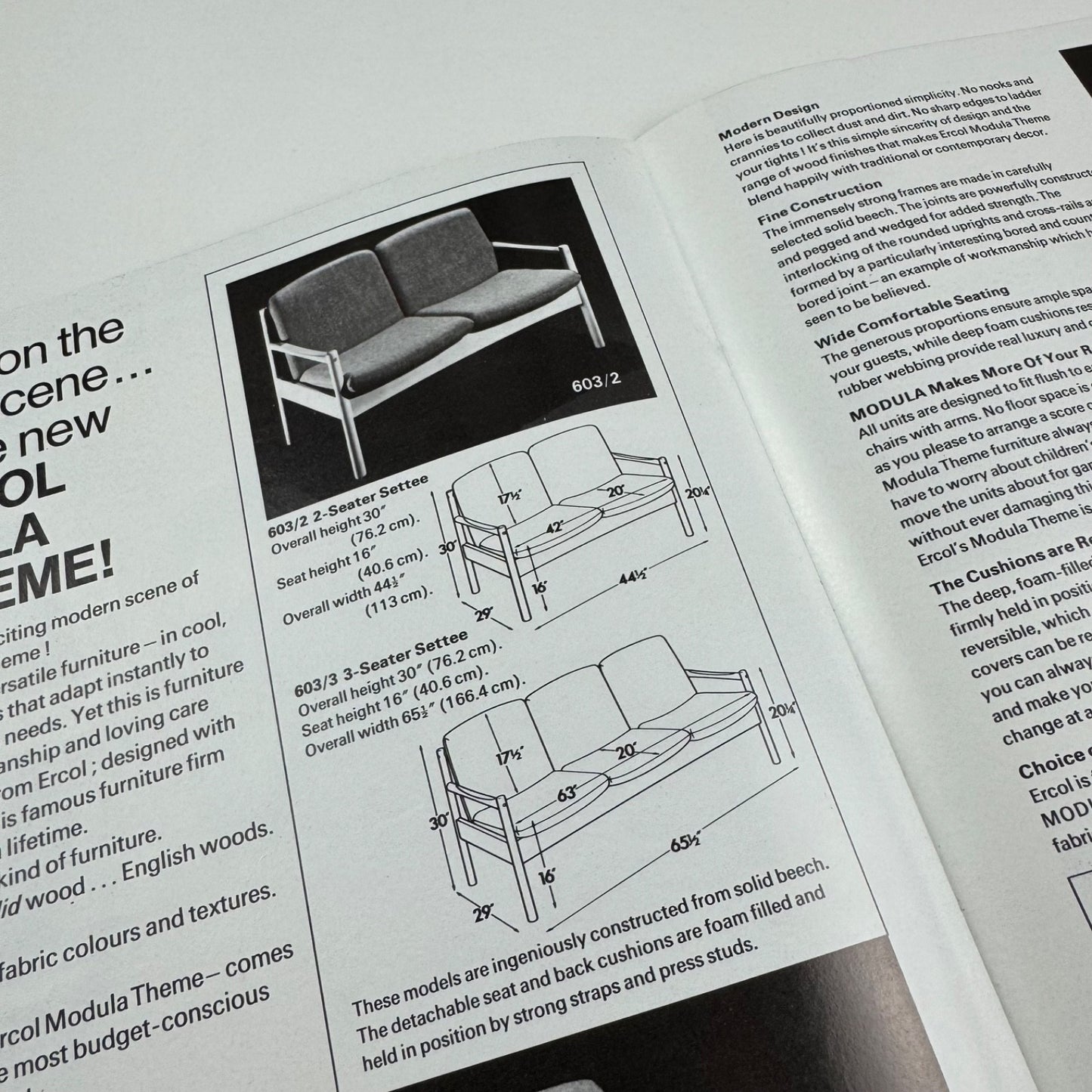 Leaflet for Modula a new theme by Ercol undated, presumed 1960s/70
