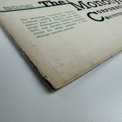 Monotype News Letter 18 | 23 February 1935 | Fold-out type specimen sheet