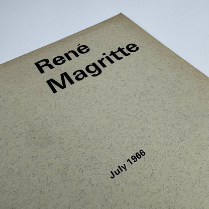 René Magritte | Zwemmer Gallery, London July 1966
