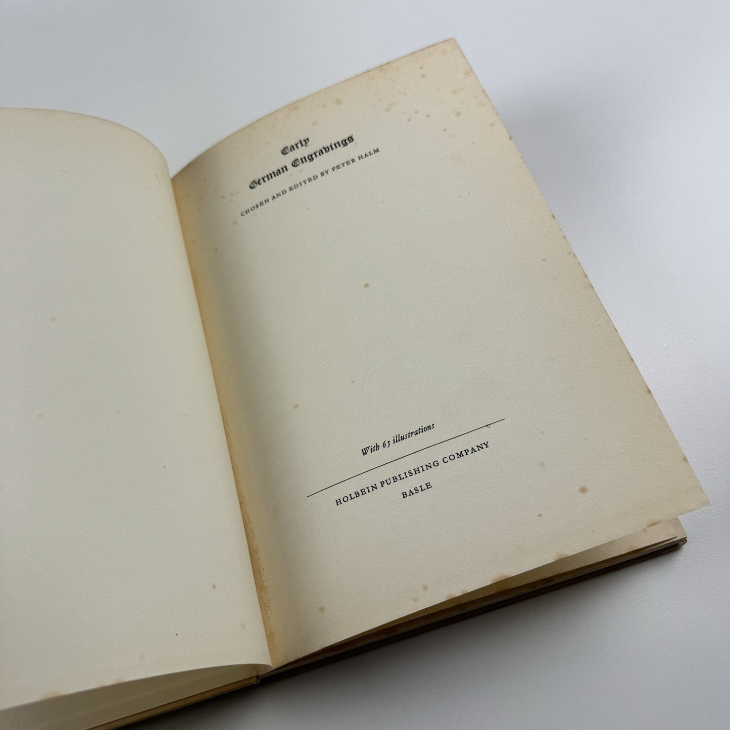 Early German Engravings Holbein Publishing Co Basle ed Peter Halm 1946