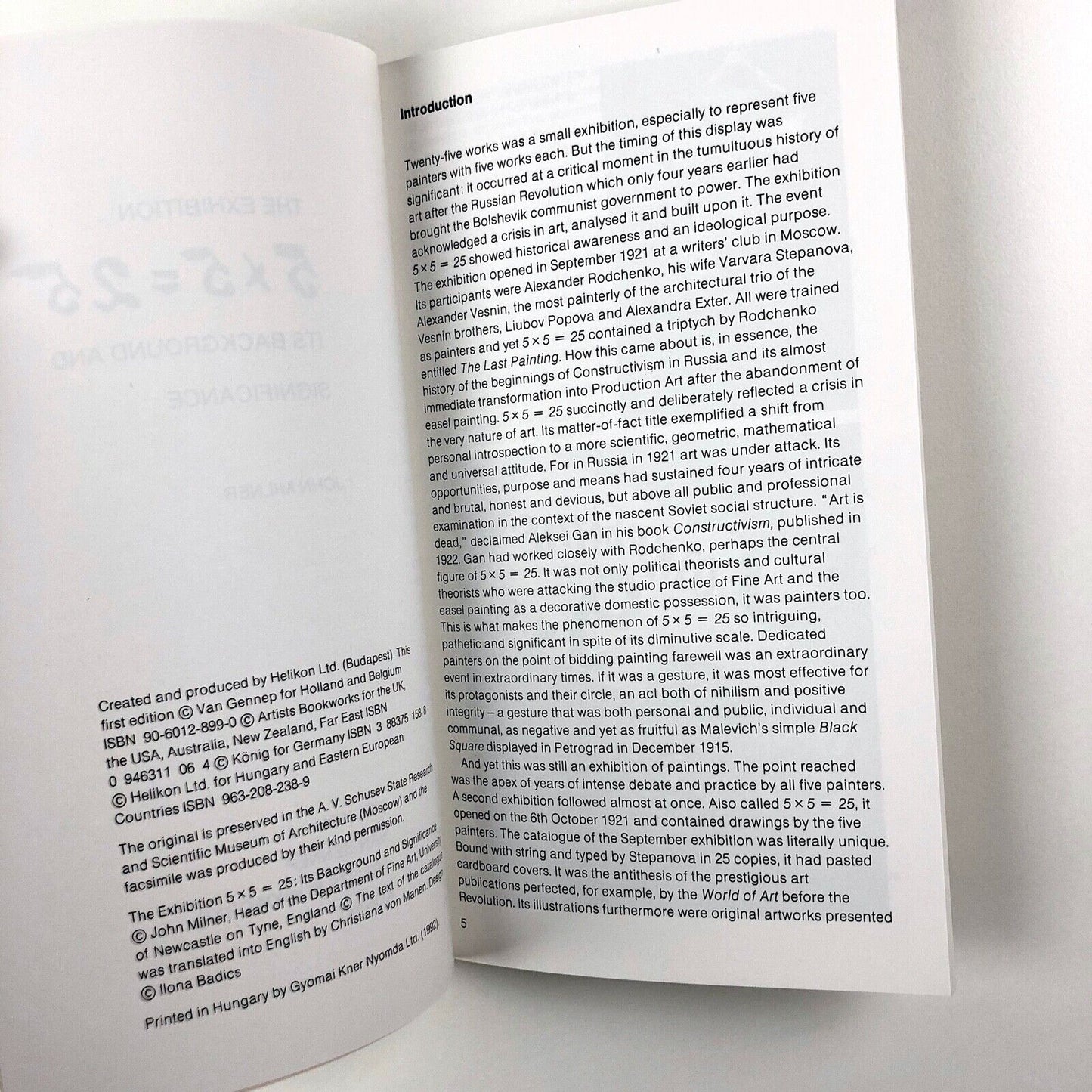 Russian Avant-Garde exhibition Moscow, 1921 | Facsimile catalogue 5 x 5 = 25