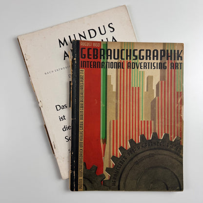 Gebrauchsgraphik International Advertising Art Aug 1930 Vol 7 no 8 edited by Professor HK Frenzel