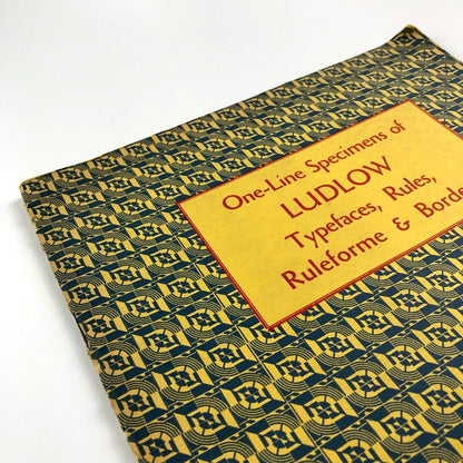 One–Line Specimens of Ludlow Typefaces, Rules, Ruleforme & Borders; | Odhams Press, 1930s?