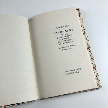Hanns Karl Scholl | Landmarks ...of Writing & Printing Techniques | 1971
