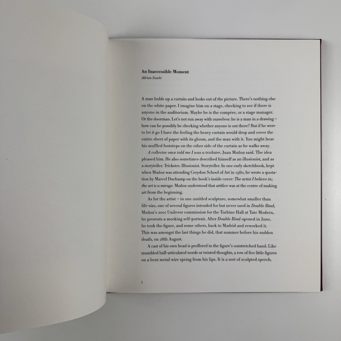 Juan Muñoz. An Inaccessible Moment | Frith Street Books, 2012