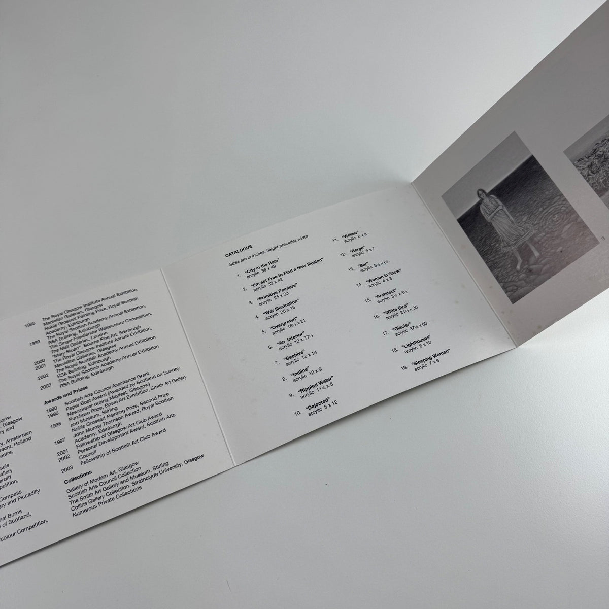 Folding card Peter Thomson | Piccadilly Gallery 2004