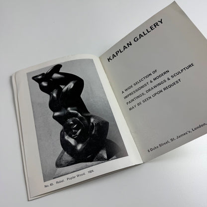 Sculpture by Leon Underwood | Kaplan Gallery, March 1961