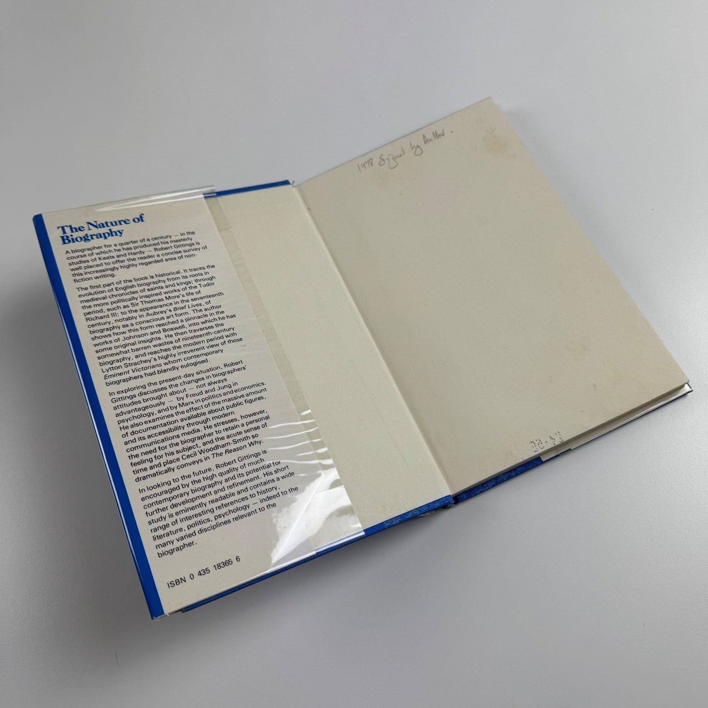 The Nature of Biography by Robert Gittings | Heinemann, 1978. Signed