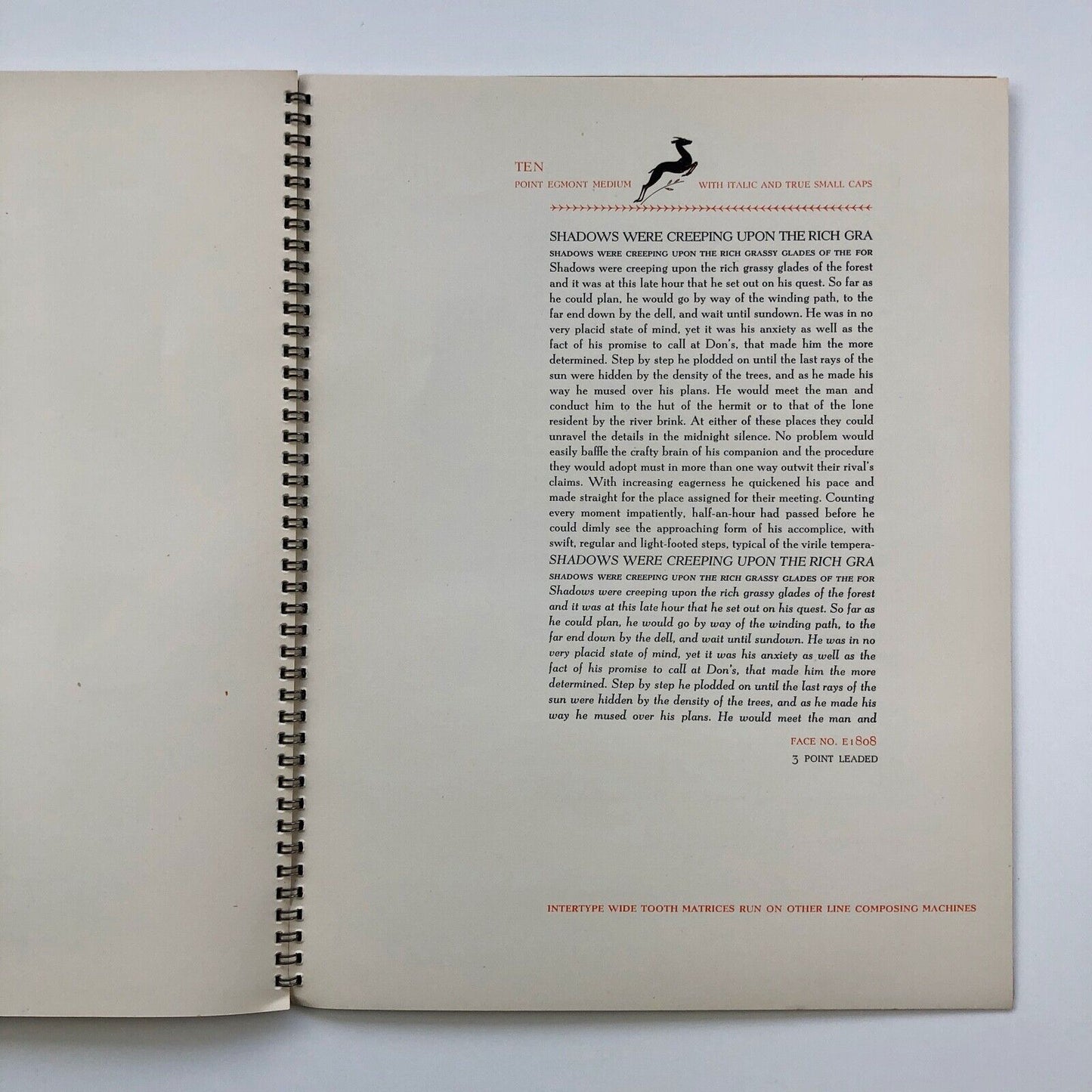 Egmont Light and Medium | Type specimen booklet Intertype, Slough | Sjoerd Hendrik de Roos