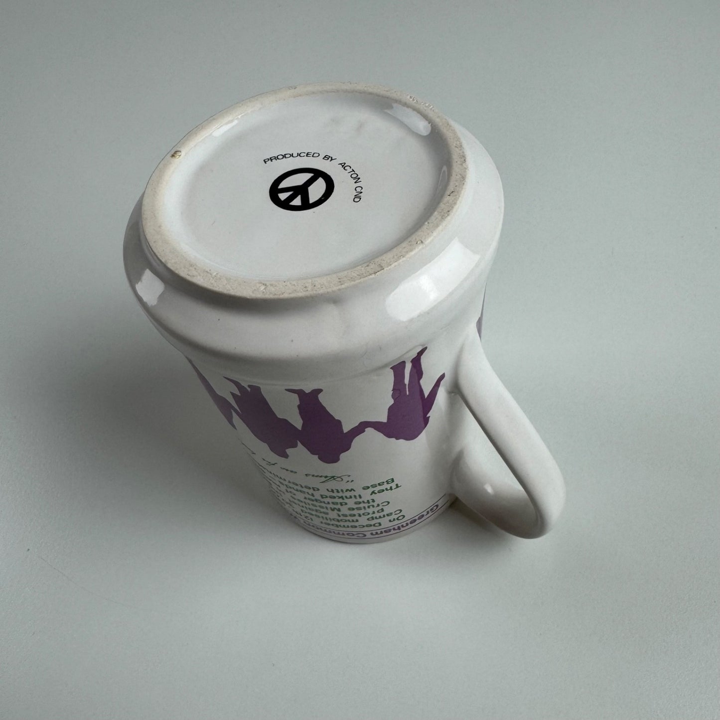 Commemorative mug CND Greenham Common Womens Peace Camp, Acton CND 1982