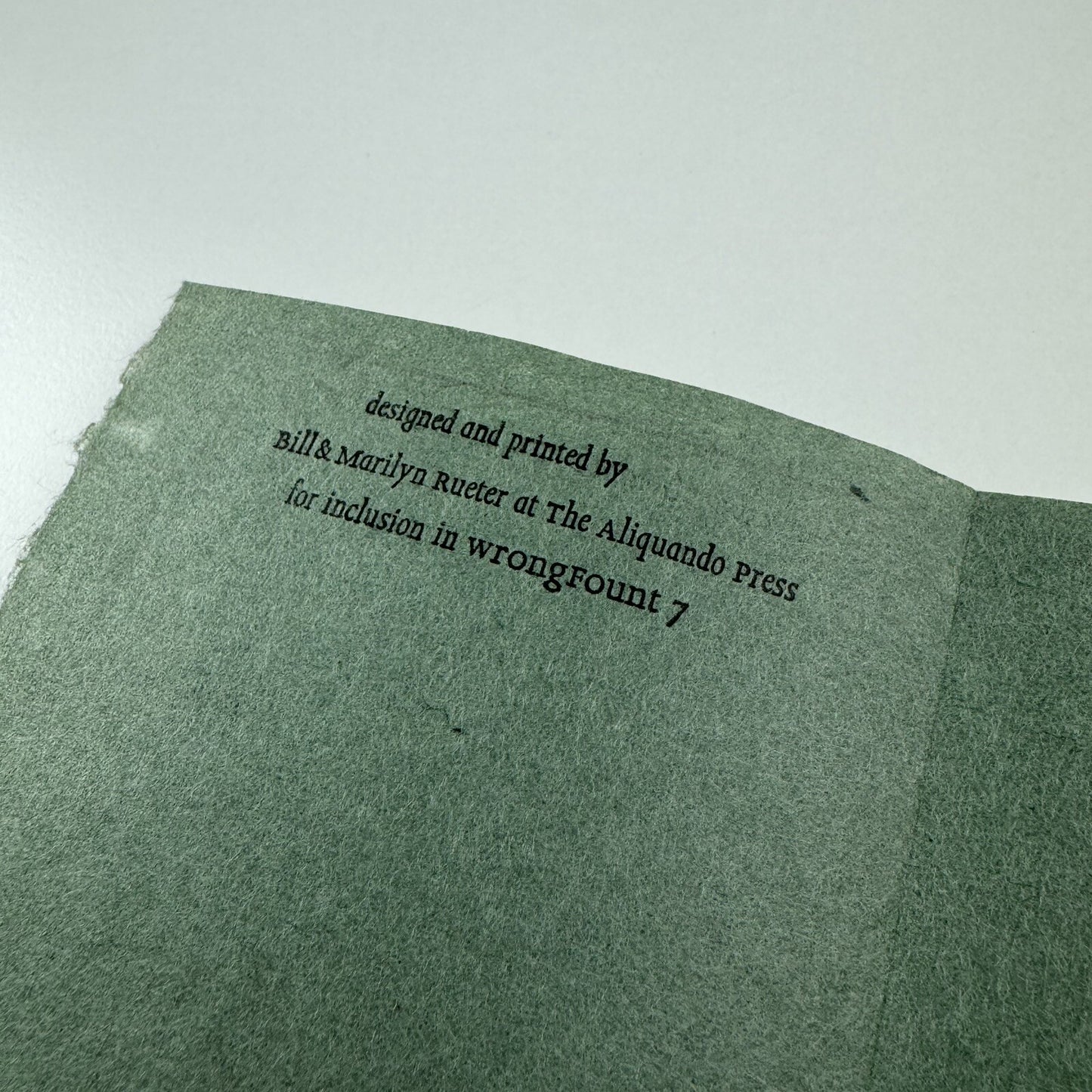 Keepsake. Hojoki by Kamo no Chomei | Bill and Marilyn Rueter at The Aliquando Press | For inclusion in wrongFount 7.