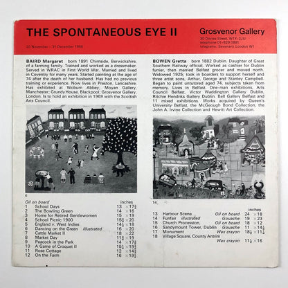 The Spontaneous Eye II – Grosvenor Gallery folded card, Nov-Dec 1968