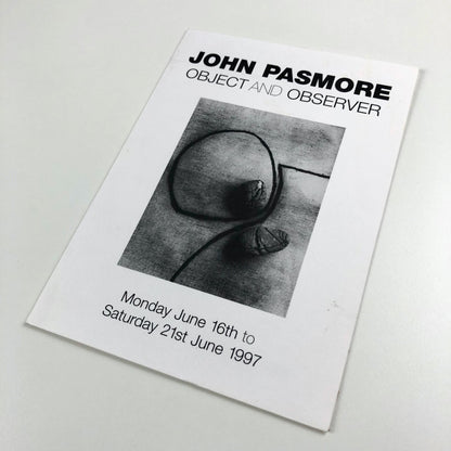 John Pasmore – Object & Observer, Paintings & Sculpture | The Air Gallery folded card, 1997