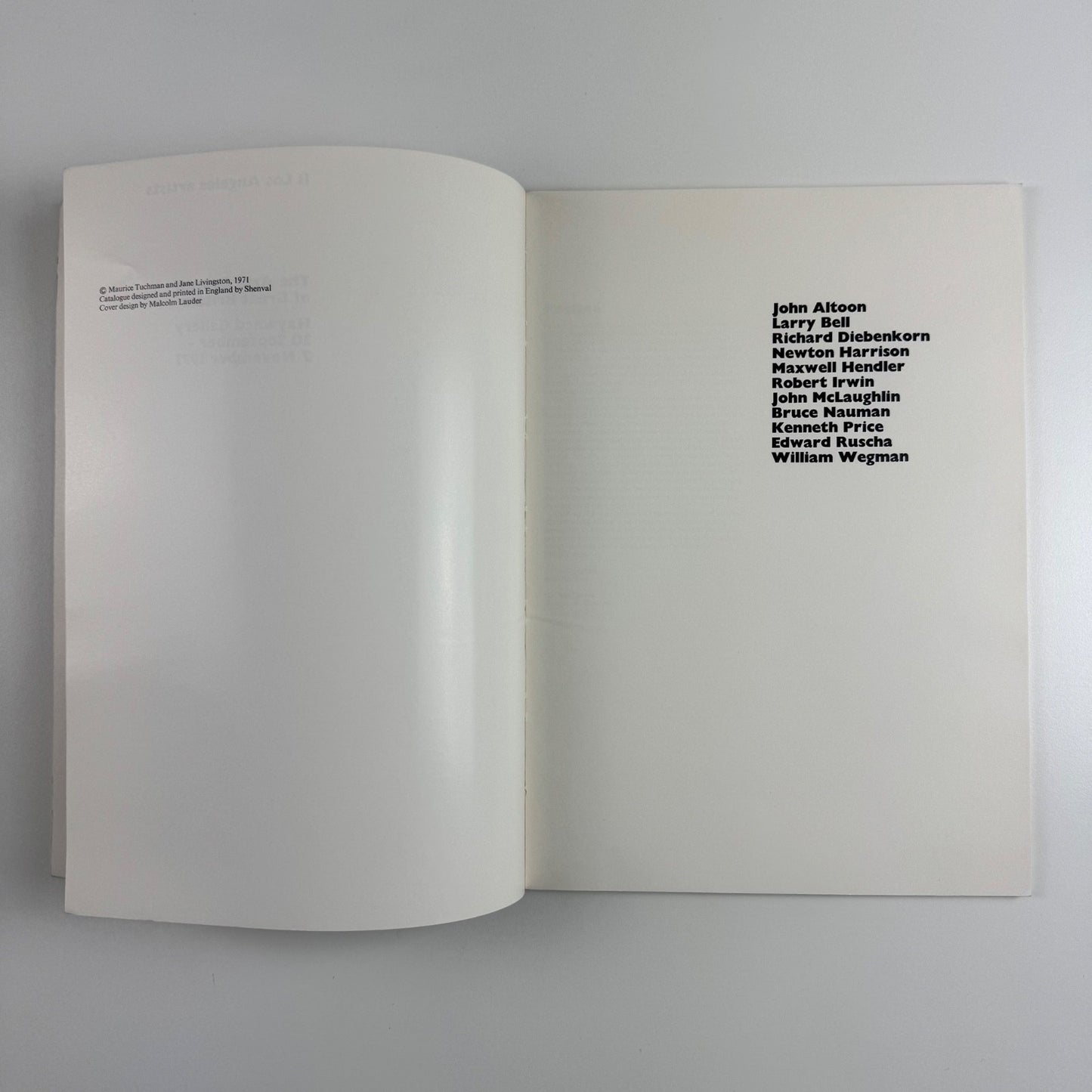 11 Los Angeles Artists | Arts Council, Hayward Gallery, 1971