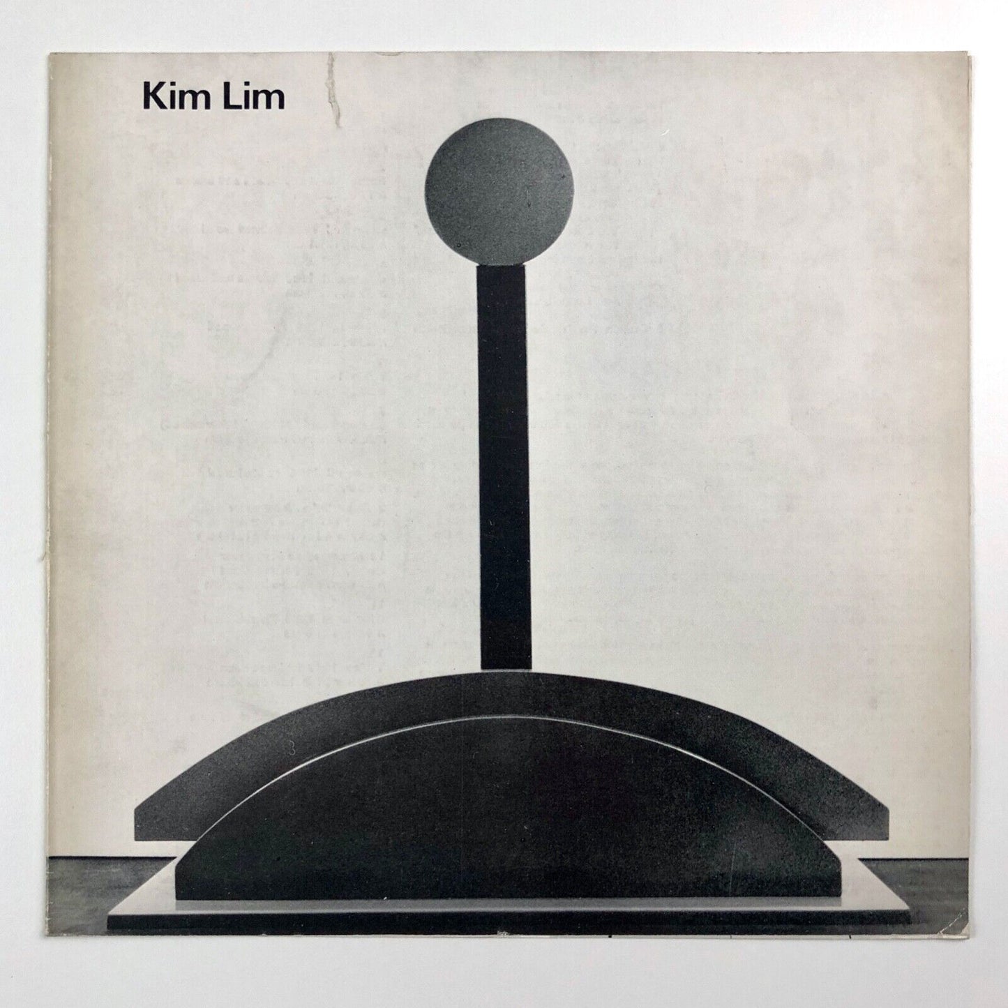 Kim Lim. Sculpture | Axiom Gallery 1966 | Jasia Reichardt introduction