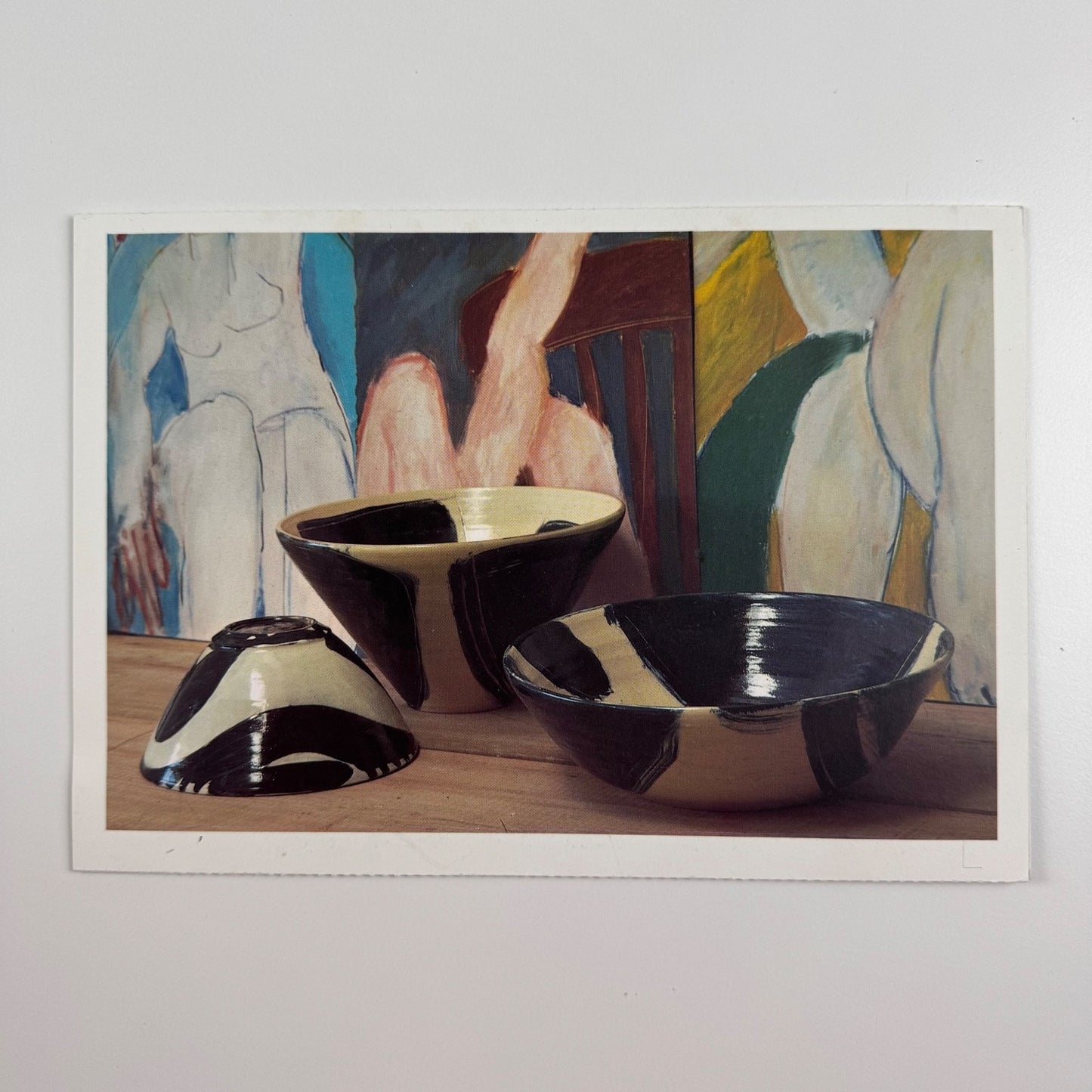 Promotional card David Garland Pottery. Crafts Council touring exhibition 1987/8