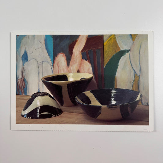 Promotional card David Garland Pottery. Crafts Council touring exhibition 1987/8
