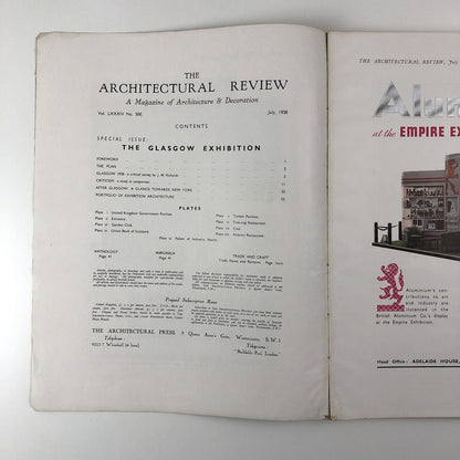 The Architectural Review - The Glasgow Exhibition, 1938