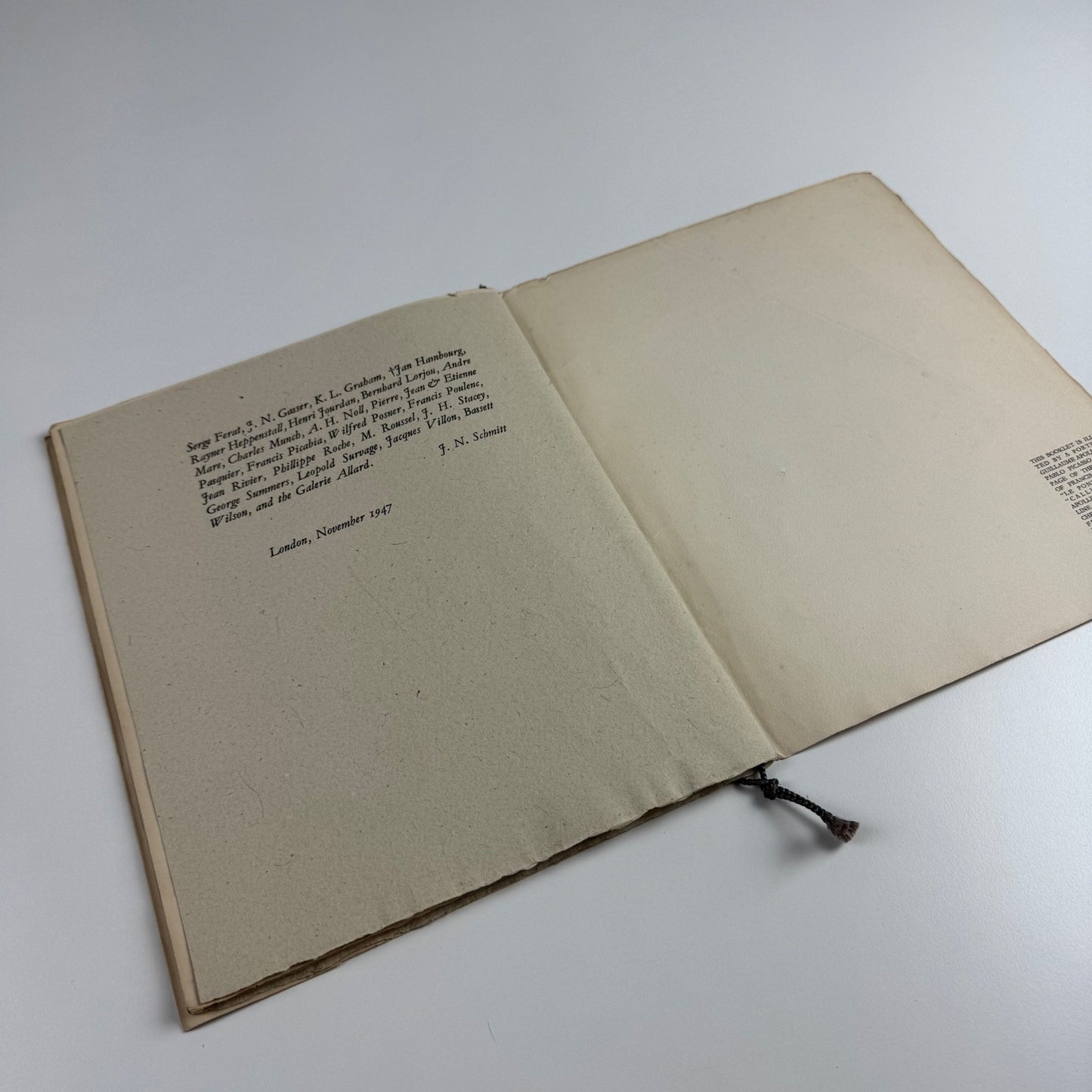 Il Pleut Apollinaire Chez Lui Guillaume Apollinaire. Galerie Apollinaire, 1947