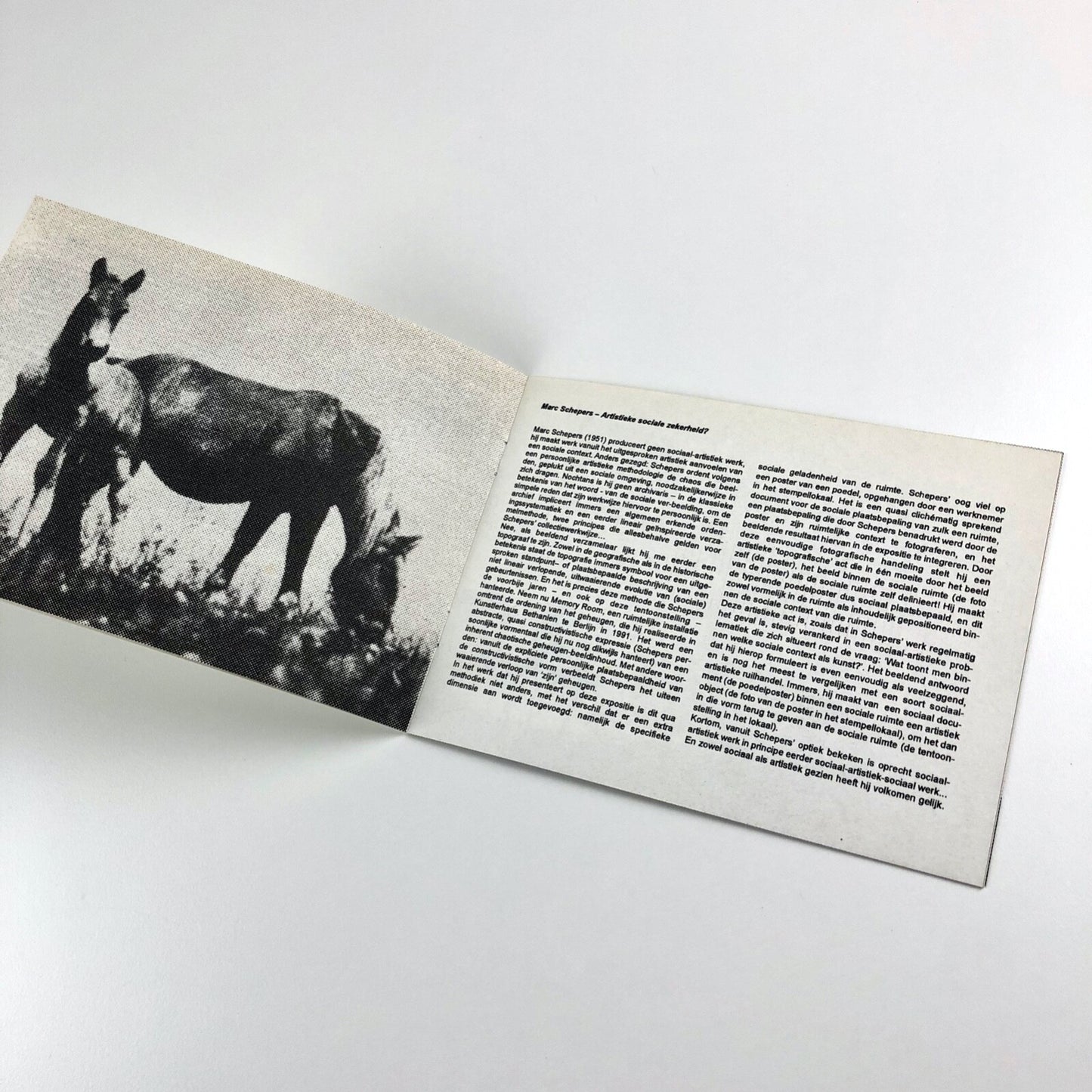 The Unemployed Works – An Intervention by Frederick Bell & Marc Schepers | Exhibition leaflet, Thibaut Verhoeven in 2004