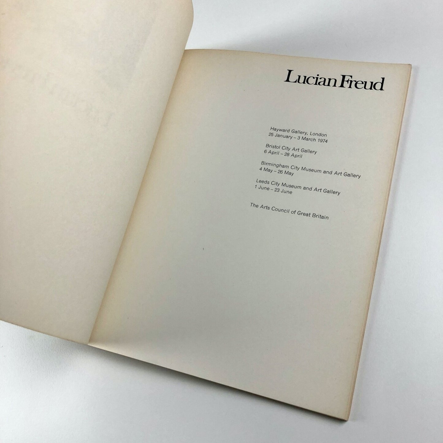 Lucian Freud – Arts Council travelling exhibition | 1974 catalogue