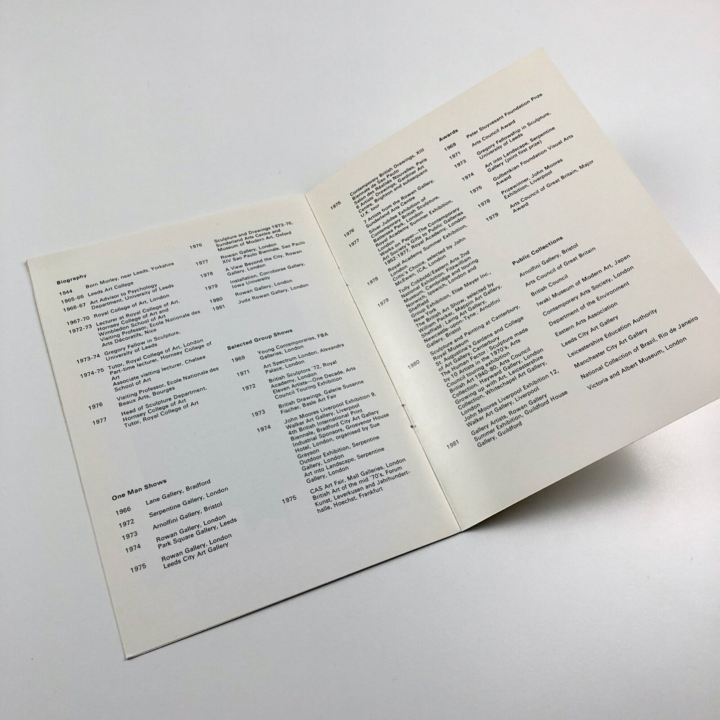 Martin Naylor – Recent Paintings | Juda Rowan Gallery exhibition leaflet, 1981