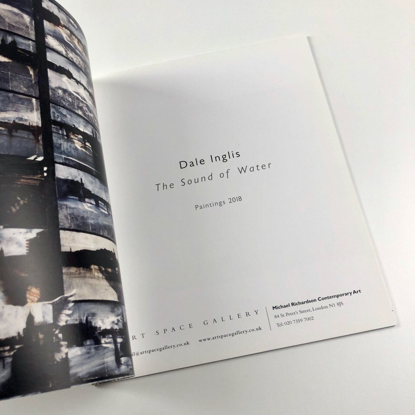 Dale Inglis. The Sound of Water. Paintings 2018 | Art Space Gallery catalogue