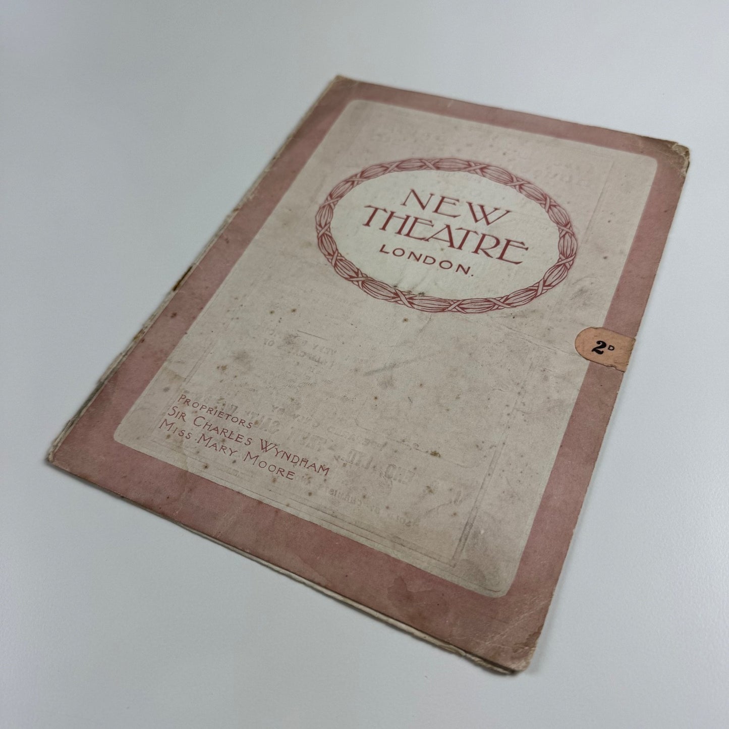 Programme New Theatre ‘The Riddle’ by Anthony Wharton & Morley Roberts 1916
