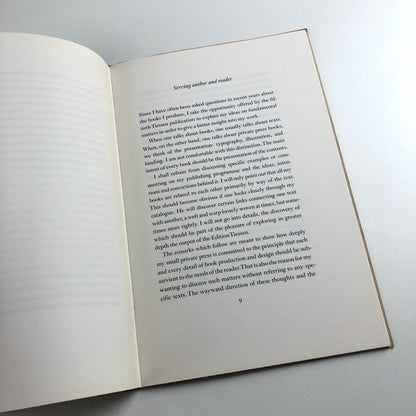 Typophile Monograph No 4 | Wolfgang Tiessen: Serving author and reader, 1987
