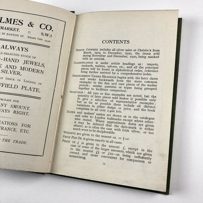 ABC Auction Sales Record of Old English Silver: Christies, 1920 | Alfred Abbey