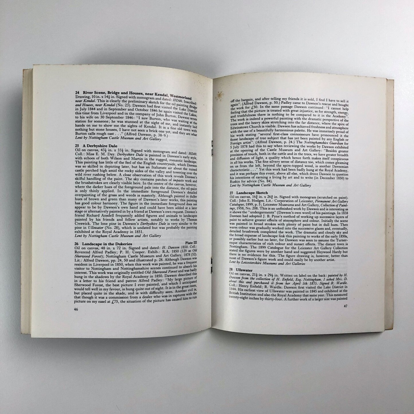 Henry Dawson – Centenary Exhibition | Nottingham University Art Gallery catalogue, 1978